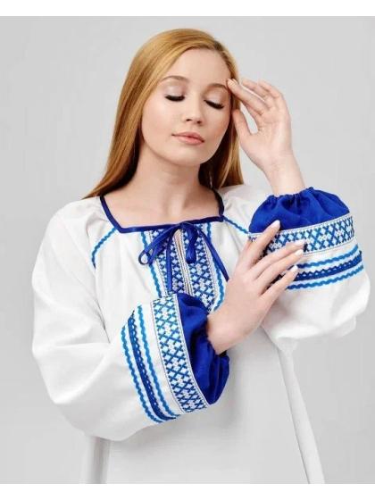 Покосная рубаха синяя