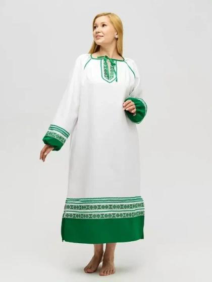 Покосная рубаха зелёная