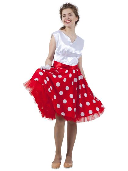 Платье стиляги в стиле 50-х красное/белое