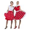 Платье стиляги в стиле 50-х красное/белое изображение 2
